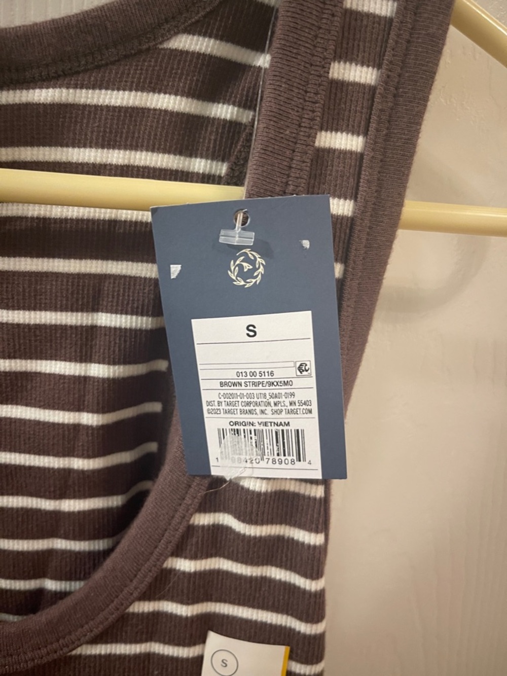 Universal Thread Brown & White Striped Ribbed Tank - Picture 2 of 5